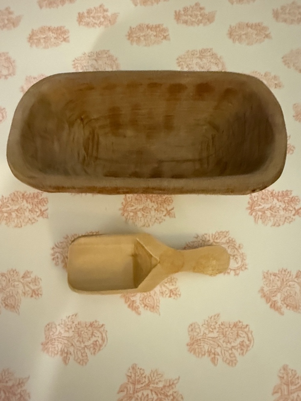 Vintage Small Rectangular Wooden Dish/Tray